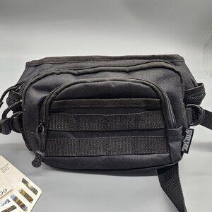 East West USA Tactical Black Waist Bag Fanny Pack Military Utility MOLLE New